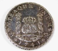 An 18thC. Mexican Spanish colony 8 reales silver c
