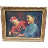 A framed oil on canvas signed W. H. Chen & dated 1