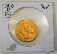 A high grade 1910 Canadian mint full gold sovereig