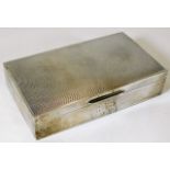 A silver box, inscription to front