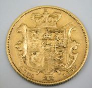 A William IV 1836 full gold sovereign