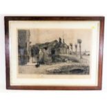 An oak framed, hand signed in pencil print by Henr