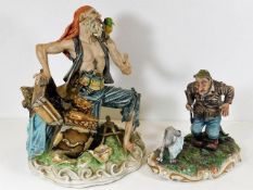 A Capodimonte pirate & treasure group by Galli, 11