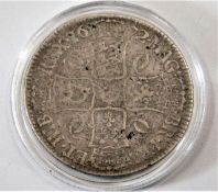 A 1672 Charles II silver crown