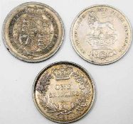A George III & George IV shilling twinned with a h