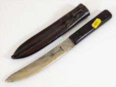 An antique Mexeur & Cie boatmans knife with leathe