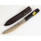 An antique Mexeur & Cie boatmans knife with leathe