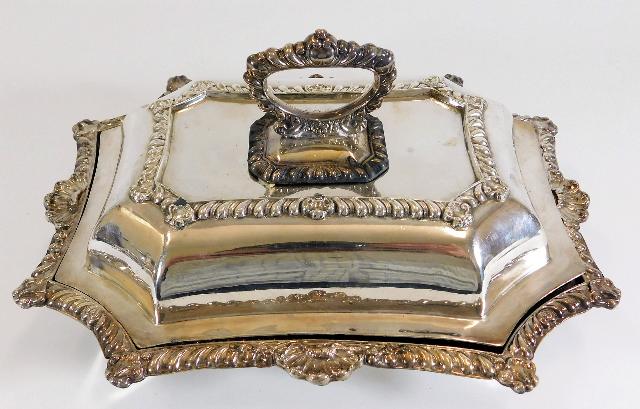 A decorative 19thC. Victorian silver plated tureen