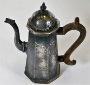 A Victorian silver hot chocolate pot by Alfred Jam