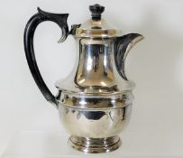 A 1937 Edward Viner silver coffee pot 550g 9in hig