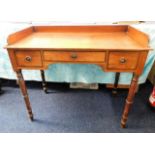 A George III mahogany writing desk 36in wide x 19.