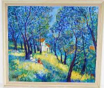 A framed impressionist oil on canvas by John Ash 2