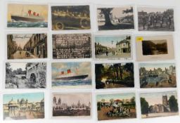 A quantity of mixed postcards including Exhibition