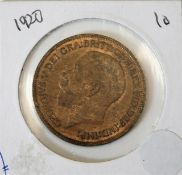 A 1920 penny UNC