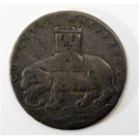 A 1793 Coventry Elephant & Castle half penny