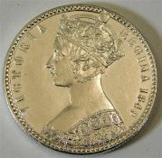 An 1849 Victorian two shillings BU grade