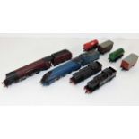 Four vintage Hornby Meccano engines with tenders