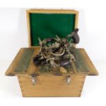 A Stanley No.55 combination plane with four boxes
