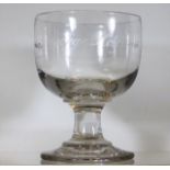 A 19thC. glass rummer 4.875in high