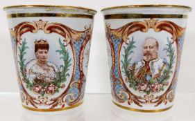 A pair of Edward & Alexandra royal commemorative w