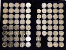A collection of 77 £2 coin pieces