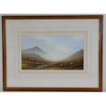 A framed watercolour of Tavy Cleave, Dartmoor sign