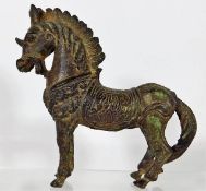 An antique Chinese bronze horse 5.25in high