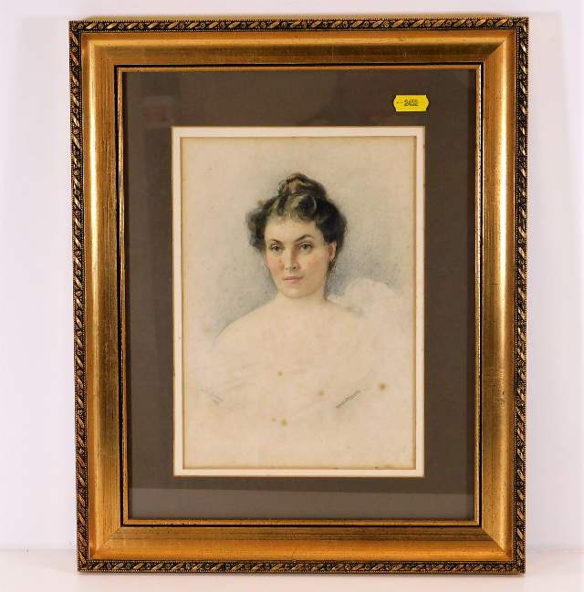 A framed & signed early 20thC. Florence Hannam wat