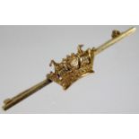A 9ct gold Royal Naval sweetheart brooch 3.2g