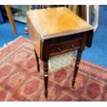 A two drawer Victorian mahogany work table & sewin