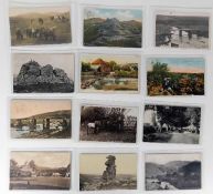 A quantity of topographical postcards of Dartmoor,