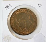 A 1919 penny UNC