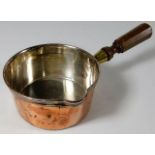 A French Paris Bi-Metal copper hot chocolate pan w