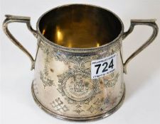 An early Victorian Samsom & Harwood two handled silver sugar bowl Sheffield 1841 500g