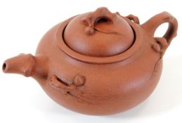 A 19thC. Chinese Yixing teapot 7.75in long