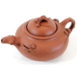 A 19thC. Chinese Yixing teapot 7.75in long