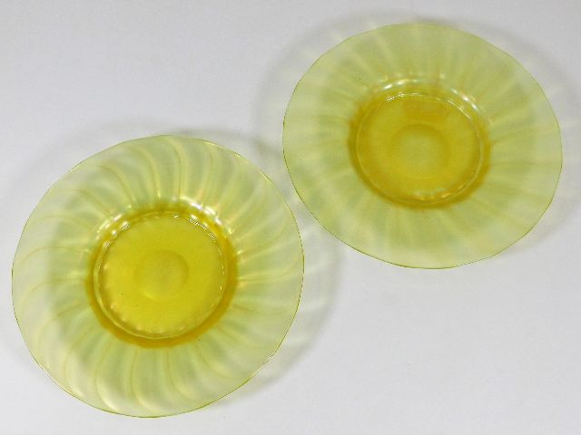 Two 1920's Walsh glass dishes