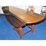 A mahogany Irish wake table 89.5in long x 59in wid