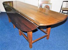 A mahogany Irish wake table 89.5in long x 59in wid