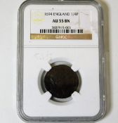 NGC Graded coin with case: 1694 William & Mary far