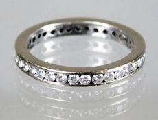An 18thC. full eternity diamond ring, approx. 1.75