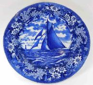 A Wedgwood of Etruria blue & white transfer charge