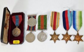 A silver Faithful Service medal & box awarded to S