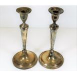 A pair of 19thC. silver plate on copper Regency st