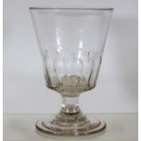 A 19thC. glass rummer with decor to lower part of