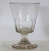 A 19thC. glass rummer with decor to lower part of