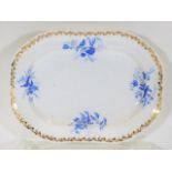A 19thC. Spode porcelain dish 12.375in x 9.125in