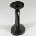 An arts & crafts pewter candlestick marked BLB to