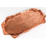 A Eustace Bros. arts & crafts copper tray 19.25in