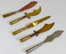 Five WW1 trench art knives